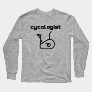 cycologist with a gym training bike Long Sleeve T-Shirt